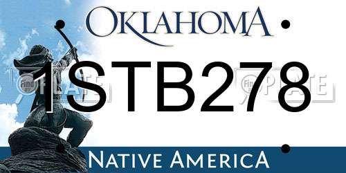 1STB278 Oklahoma License Plate