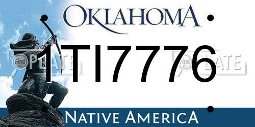 1TI7776 Oklahoma License Plate