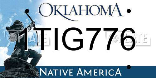 1TIG776 Oklahoma License Plate