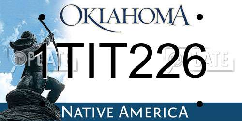 1TIT226 Oklahoma License Plate
