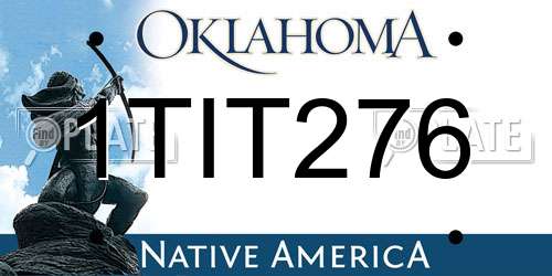 1TIT276 Oklahoma License Plate