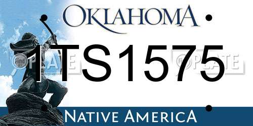 1TS1575 Oklahoma License Plate
