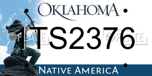 1TS2376 Oklahoma License Plate