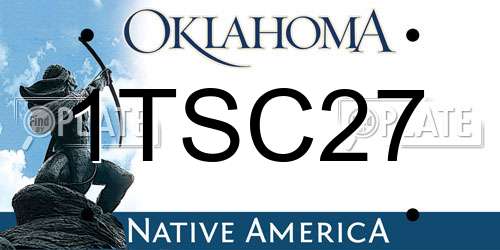 1TSC27 Oklahoma License Plate