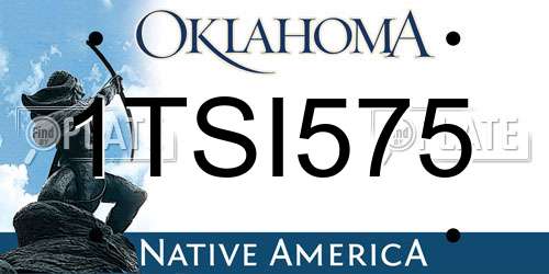 1TSI575 Oklahoma License Plate