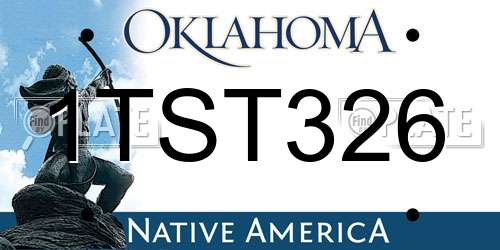 1TST326 Oklahoma License Plate