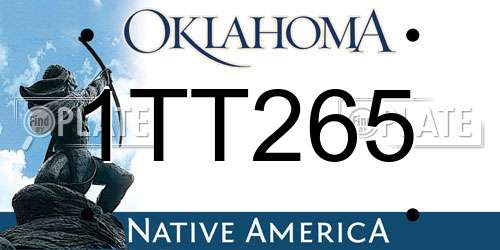 1TT265 Oklahoma License Plate