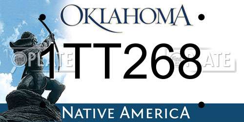 1TT268 Oklahoma License Plate