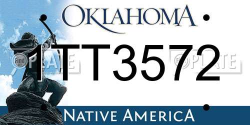 1TT3572 Oklahoma License Plate
