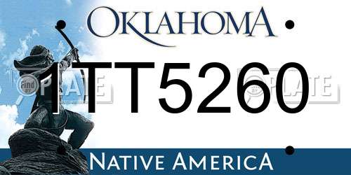 1TT5260 Oklahoma License Plate