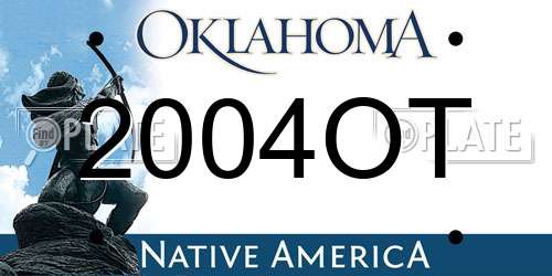 2004OT Oklahoma License Plate