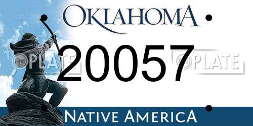 20057 Oklahoma License Plate