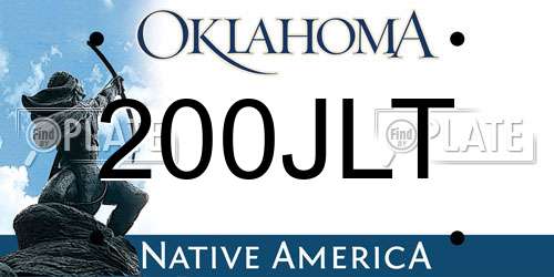 200JLT Oklahoma License Plate