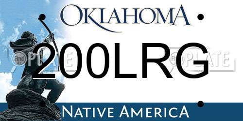 200LRG Oklahoma License Plate