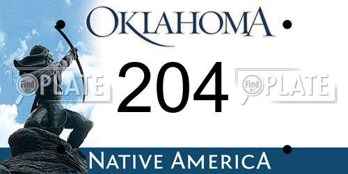 204 Oklahoma License Plate