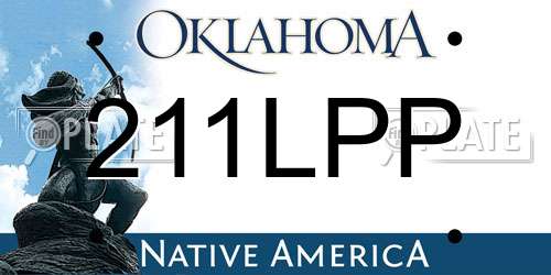 211LPP Oklahoma License Plate