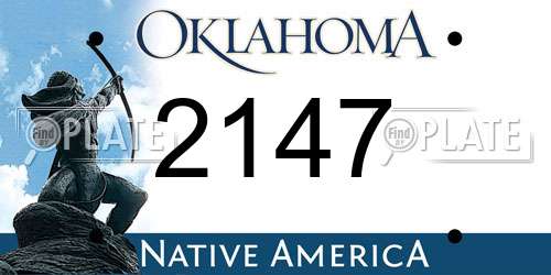 2147 Oklahoma License Plate
