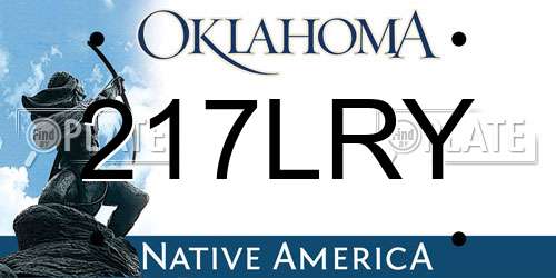 217LRY Oklahoma License Plate