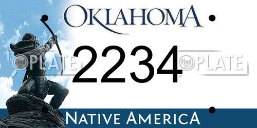 2234 Oklahoma License Plate