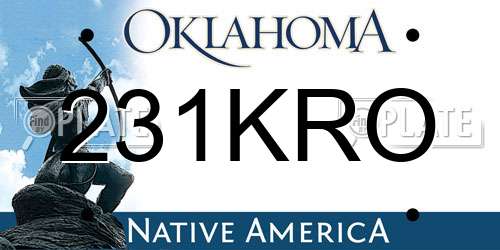 231KRO Oklahoma License Plate