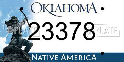23378 Oklahoma License Plate