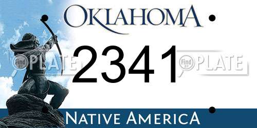 2341 Oklahoma License Plate