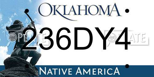 236DY4 Oklahoma License Plate