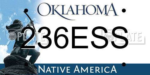 236ESS Oklahoma License Plate