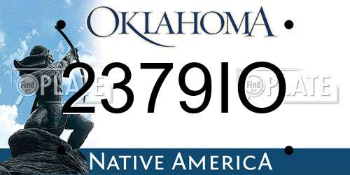 2379IO Oklahoma License Plate