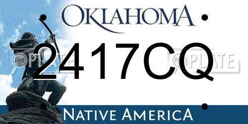 2417CQ Oklahoma License Plate