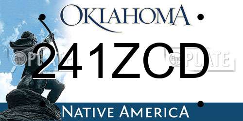 241ZCD Oklahoma License Plate