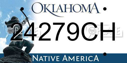 24279CH Oklahoma License Plate