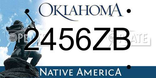 2456ZB Oklahoma License Plate