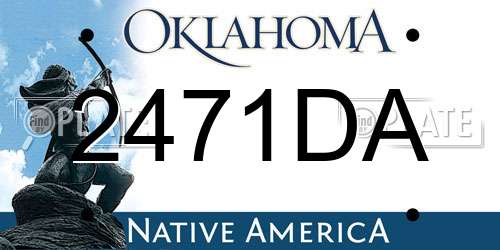 2471DA Oklahoma License Plate