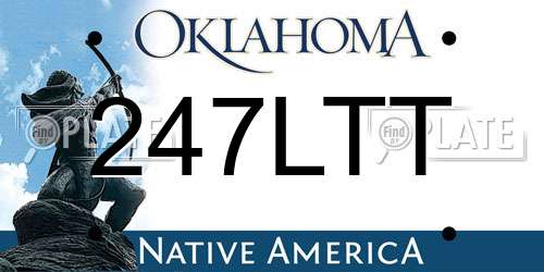 247LTT Oklahoma License Plate