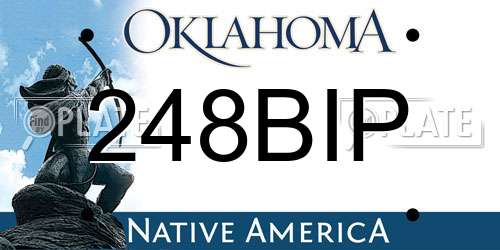 248BIP Oklahoma License Plate