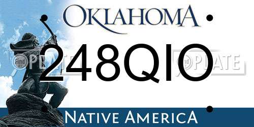 248QIO Oklahoma License Plate