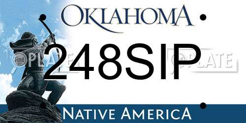 248SIP Oklahoma License Plate