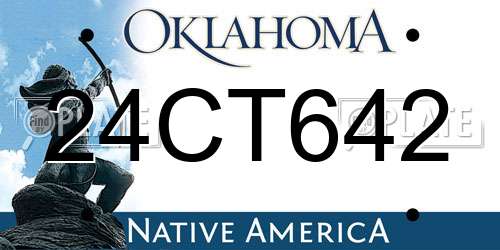 24CT642 Oklahoma License Plate