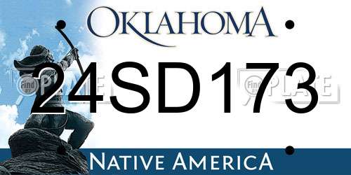 24SD173 Oklahoma License Plate