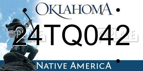 24TQ042 Oklahoma License Plate