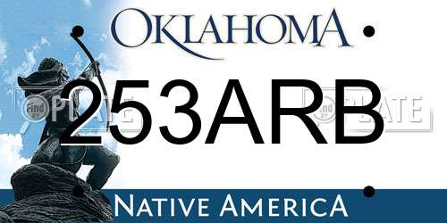 253ARB Oklahoma License Plate