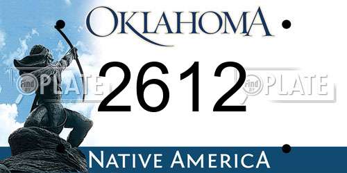 2612 Oklahoma License Plate