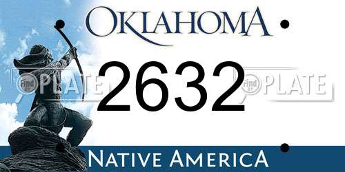 2632 Oklahoma License Plate