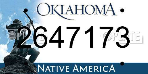2647173 Oklahoma License Plate