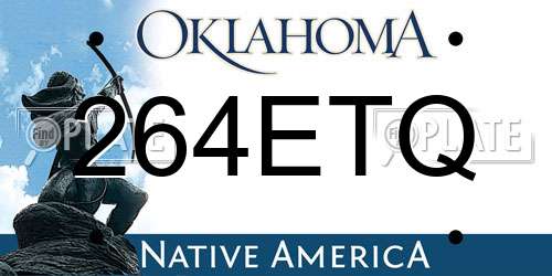 264ETQ Oklahoma License Plate