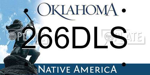 266DLS Oklahoma License Plate