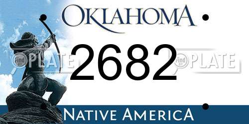2682 Oklahoma License Plate