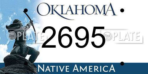2695 Oklahoma License Plate