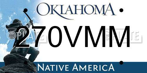 270VMM Oklahoma License Plate